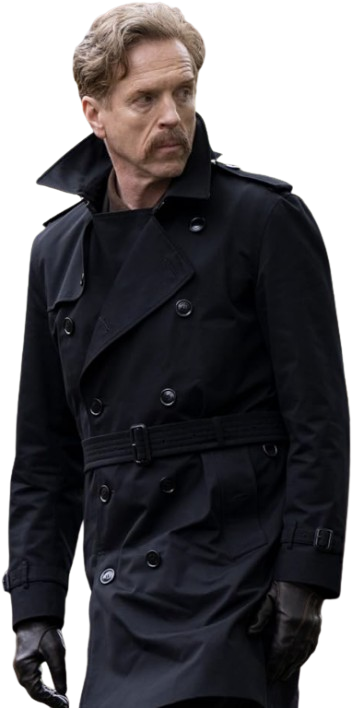 The Runner Damian Lewis Black Trench Coat - Image 4